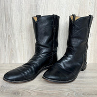 Size 13 Justin Black Roper Cowboy Boots