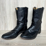 Size 13 Justin Black Roper Cowboy Boots