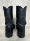 Size 13 Justin Black Roper Cowboy Boots