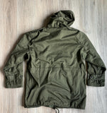 Large - Vintage 80s Olive Green / Fleece Lined Hooded Parka / Jacket