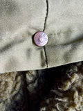 Large - Vintage 80s Olive Green / Fleece Lined Hooded Parka / Jacket