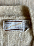 Small - Vintage 80s Sears Cream Wool Cardigan / Button Up Sweater