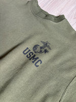 Med/Lrg - Vintage 90s USMC / US Marines Olive Green Sweatshirt