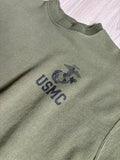 Med/Lrg - Vintage 90s USMC / US Marines Olive Green Sweatshirt