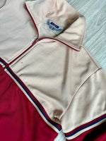 Medium - Vintage 80s ATB Beige/Maroon Zip Up Track Jacket