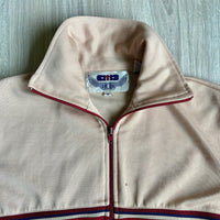 Medium - Vintage 80s ATB Beige/Maroon Zip Up Track Jacket