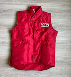 Medium - Vintage 70s Reed Tool (Oilfield) Red Poly Filled Puffer Vest (NWT)