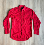 Sm/Med - Vintage 80s Wrangler Solid Red Pearlsnap Western Shirt