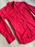 Sm/Med - Vintage 80s Wrangler Solid Red Pearlsnap Western Shirt