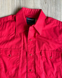 Sm/Med - Vintage 80s Wrangler Solid Red Pearlsnap Western Shirt