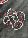 Vintage 50s Floral Print / Western / Rockabilly / Chain Stich / Pin-Up Skirt- Small