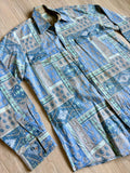 Medium - Vintage 90s Roper Southwest / Paisley Print Button Up Western Shirt