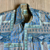 Medium - Vintage 90s Roper Southwest / Paisley Print Button Up Western Shirt