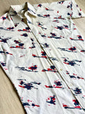 Med/Lrg - Vintage 90s Ruddock Abstract Paint Splat Print Western Short Sleeve Button Up Shirt