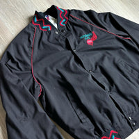 Med/Lrg - Vintage 90s WestArk Black / Aztec Western Rodeo Trucker / Bomber Jacket