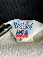 Med/Lrg - Vintage 90s WestArk Black / Aztec Western Rodeo Trucker / Bomber Jacket