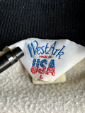 Med/Lrg - Vintage 90s WestArk Black / Aztec Western Rodeo Trucker / Bomber Jacket