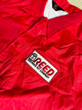 Vintage 70s/80s Sir-Jac Reed Tool / Oilfield Red Windbreaker Jacket (Size Large)