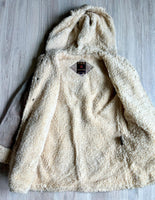 Small - Vintage 60s/70s PBD Western Suede Leather Sherpa Lined Suede Hooded Ranch Jacket