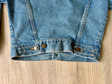 Vintage 90s Wrangler Red Tab Cropped Western Denim / Jean Jacket (XS / Small)