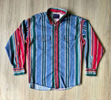 L/XL - Vintage 90s Wrangler Serape / Southwestern Striped Button Up Western Shirt