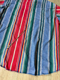 L/XL - Vintage 90s Wrangler Serape / Southwestern Striped Button Up Western Shirt
