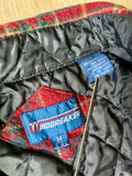 Medium - Vintage 80s Windbreaker Quilt Lined Plaid Western Button Up Shacket / Shirt / Jacket