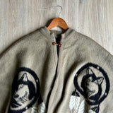 Women's Classic Southwestern / Wolf Blanket Mohair Cape / Shawl