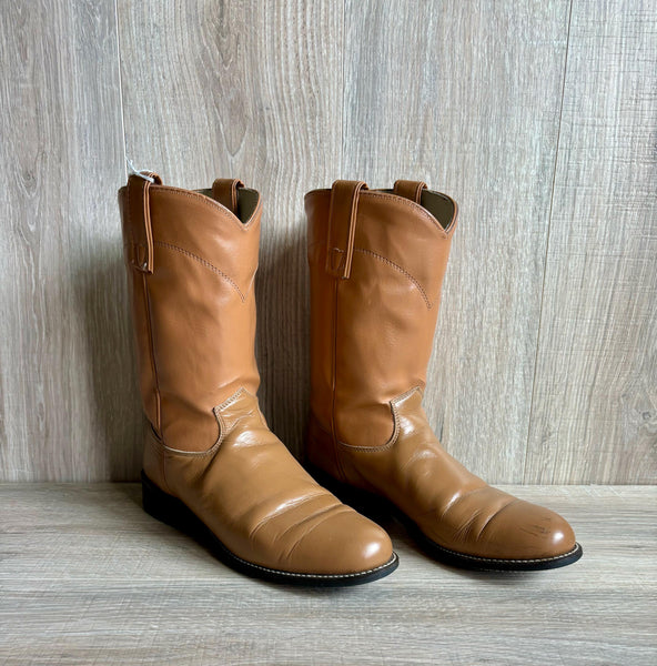 Womens Size 8 Texas Brand Taupe / Beige Roper Cowboy Boots