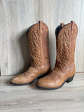 Women's Size 8D Laredo  Brown Leather Cowboy Boots