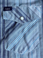 Large - Vintage 70s Key Imperial Baby Blue Western Pearlsnap Shirt