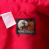 Sm/Med - Vintage 70s Open Range Solid Red Short Sleeve Western Pearlsnap Shirt