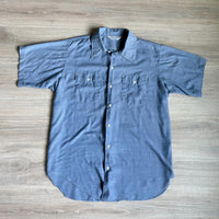 XL - Vintage 60s/70s Key Imperial Chambray Short Sleeve Button Up Work Shirt