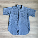 XL - Vintage 60s/70s Key Imperial Chambray Short Sleeve Button Up Work Shirt