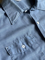 XL - Vintage 60s/70s Key Imperial Chambray Short Sleeve Button Up Work Shirt