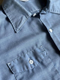 XL - Vintage 60s/70s Key Imperial Chambray Short Sleeve Button Up Work Shirt