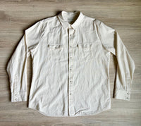 L/XL - Classic West Major Bone Ecru / Cream  Pearlsnap Western Shirt