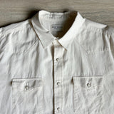 L/XL - Classic West Major Bone Ecru / Cream  Pearlsnap Western Shirt