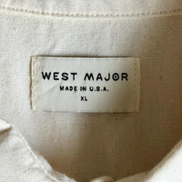 L/XL - Classic West Major Bone Ecru / Cream  Pearlsnap Western Shirt