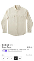 L/XL - Classic West Major Bone Ecru / Cream  Pearlsnap Western Shirt