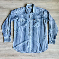 Large - Vintage 70s Key Imperial Baby Blue Western Pearlsnap Shirt