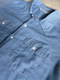 XL - Vintage 60s/70s Key Imperial Chambray Short Sleeve Button Up Work Shirt
