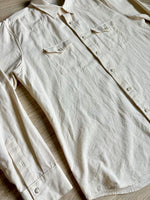 L/XL - Classic West Major Bone Ecru / Cream  Pearlsnap Western Shirt