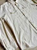 L/XL - Classic West Major Bone Ecru / Cream  Pearlsnap Western Shirt