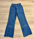 Vintage 70s/80s Woolco Western Wide Leg / High Waist Jeans (23-24 Waist)