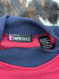 Vintage 90s Imprints Maroon / Navy Stripe Tribal Sweatshirt - Medium