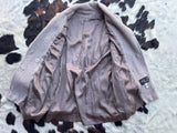 Vintage 80s Herringbone Wool Overcoat – Made in USA, Sm/Med