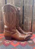 Women’s Size 6.5 Vintage 70s Nocona Brown Leather Boots w/ lizard toe