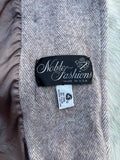Vintage 80s Herringbone Wool Overcoat – Made in USA, Sm/Med