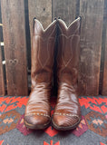 Women’s Size 6.5 Vintage 70s Nocona Brown Leather Boots w/ lizard toe